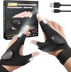 LED Flashlight Gloves for Men, Rechargeable Hands-Free Flashlights, Unique Cool 