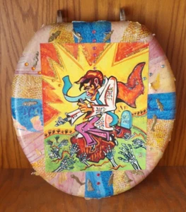 Folk Art Elvis Presley From the Dead Toilettensitz-Gag Weihnachten-Deko-unbenutzt - Bild 1 von 2