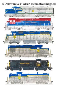 Delaware & Hudson Lokomotiven Set 6 Magnete von Andy Fletcher - Bild 1 von 1