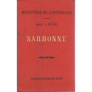 NARBONNE CARTE État Major 1/100.000 Tirage de 1895 Fleury Sallèles Névian Sigean - Imagen 1 de 5