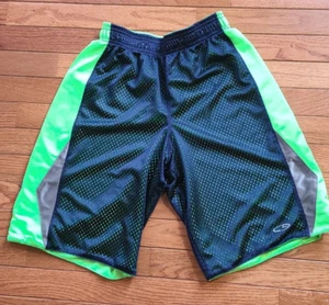 Champion C9 Boys Reversable Black/Green Mesh Athletic Shorts 10 inseam - Picture 1 of 6