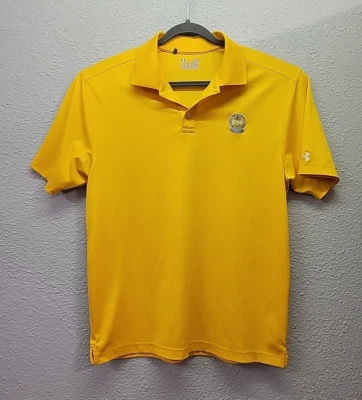 Under Armour Yellow Golf Polo Shirt PGA Tour Embroidered Patch Men L Loose - Image 1 of 4