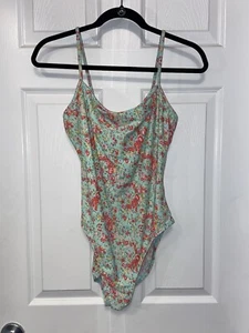 Nautica Ladies' Size: 14 Back Tie One Piece Swimsuit Floral Print Multicolored - Picture 1 of 8