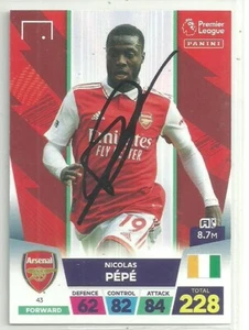 Nicolas Pepe - ARSENAL - Signed Panini 2023 Card - Picture 1 of 1
