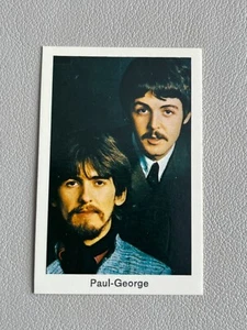 The Beatles Vintage 1960s Swedish Trading Card N Paul McCartney George Harrison - Bild 1 von 2