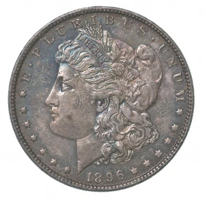 1896 Morgan Silver Dollar Crazy Color *4345 - Picture 1 of 3