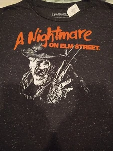 Nightmare On Elm Street Freddy Krueger Black Graphic T-Shirt Unisex 3XL Horror - Picture 1 of 8
