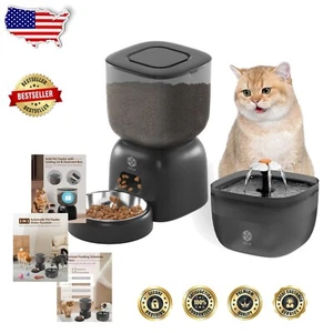 Large Capacity Automatic Cat Feeder & Dual Water Dispenser Set - Timed & Secure - Picture 1 of 9