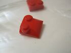 Lego Lot Of 3 Red 2x2 Modified Curved Slopped Bricks, 2 Knobs, 47457 (028-250)