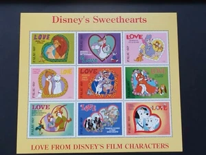 Palau Disney's Sweethearts sheetlet of 9 and 2MS, MNH - Picture 1 of 2