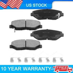 Front Ceramic Brake Pads w/Hardware for Honda 2012-2021 Civic 2016 CR-Z TX E19 - Picture 1 of 5