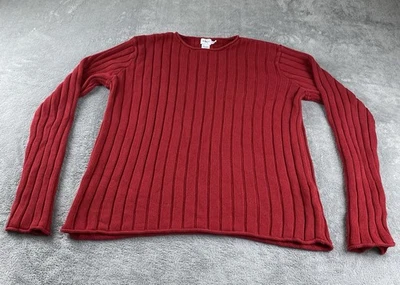 Suéter feminino Calvin Klein jeans vermelho GG puxar cabo malha C42 - Imagem 1 de 4