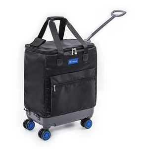 All-Purpose Roller Bag Foldable Tote on Wheels, Zipper Closure, 8 Spinner Wheels - Picture 1 of 6