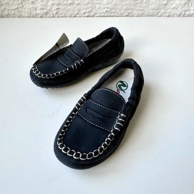 Naturino Niños Niños Mocasines Mocasines Zapatos EE. UU. 9 UE 26 Azul Marino Gamuza Cuero Foto 1 de 4