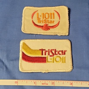 Vintage Lot of 2 LOCKHEED TRISTAR L-1011 JET Embroidered Patches Patch - Picture 1 of 6