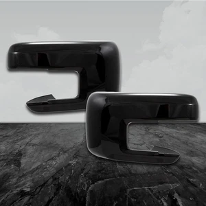 2 Piece Gloss Black Mirror Covers for 2021-2025 Ford F-150 w/Turn Signal - Picture 1 of 3