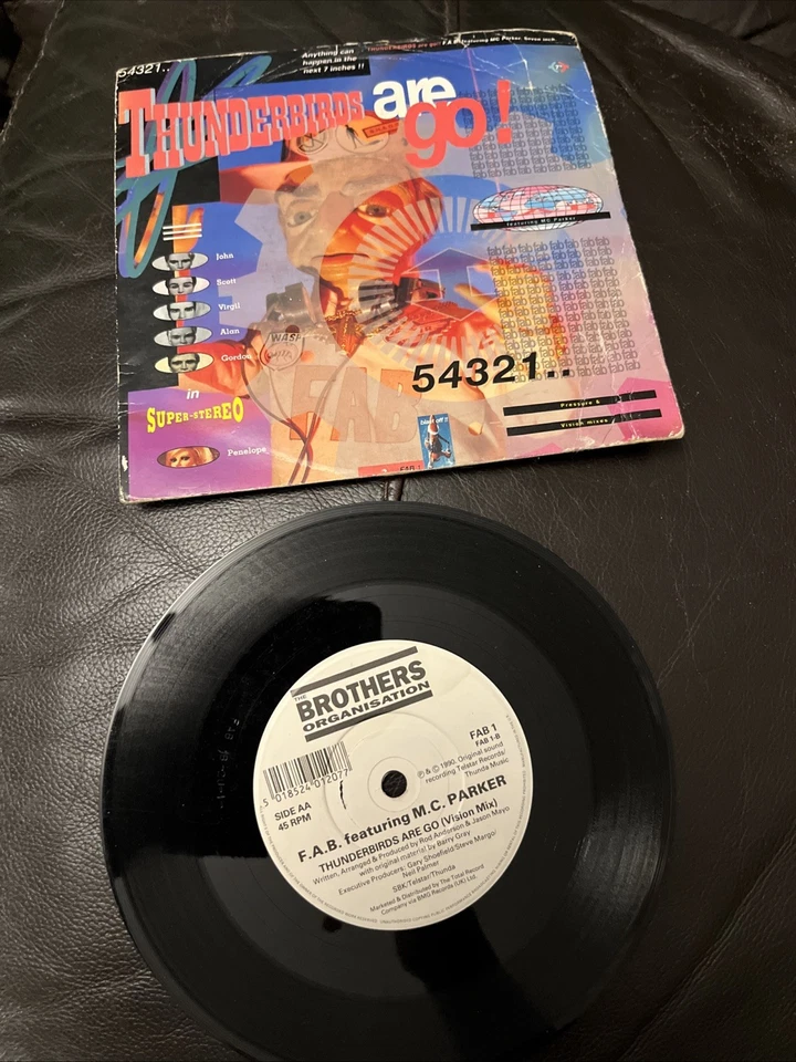 Thunderbirds Are Go 7” Vinyl Disc - Image 1 of 1