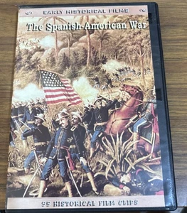 THE SPANISH AMERICAN WAR DVD 95 HISTORICAL FILM CLIPS B&W REGION FREE - Picture 1 of 3