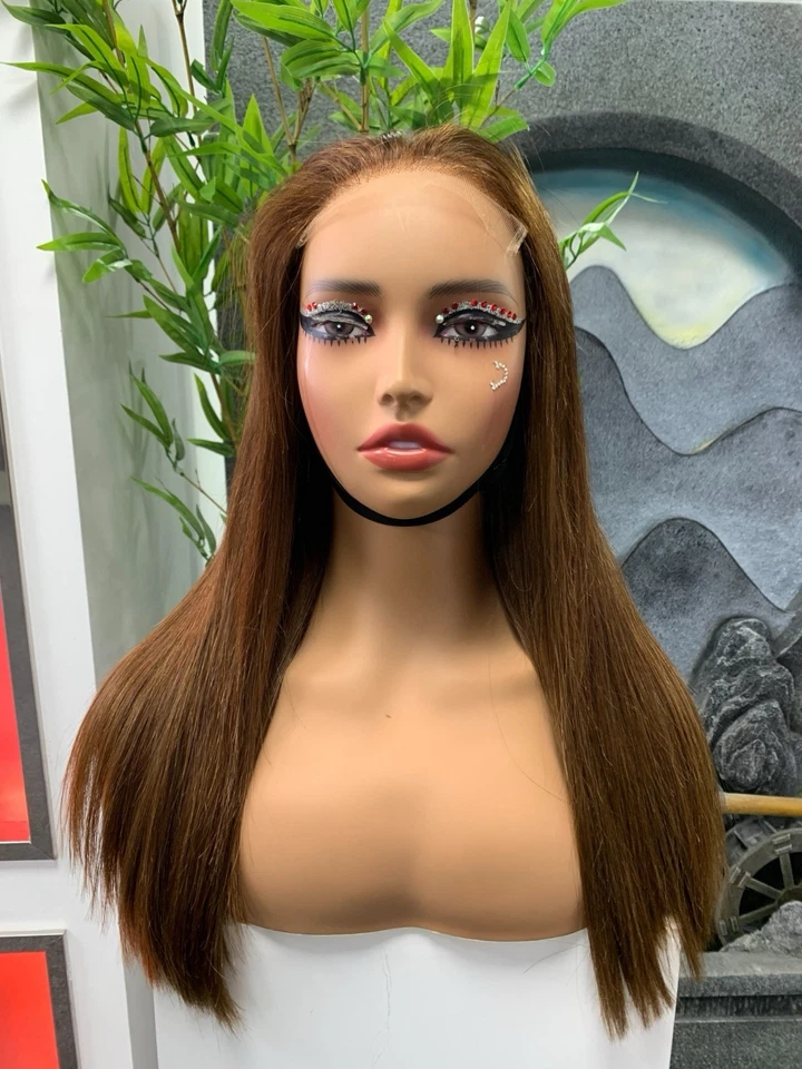 Peluca 100 % cabello humano, cierre de encaje HD 5x5 en capas, SDD, recta, 210 % densidad Foto 1 de 1