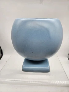 Haeger Blue Orb Spherical Matte Blue Ceramic Planter Vase MCM - Picture 1 of 5