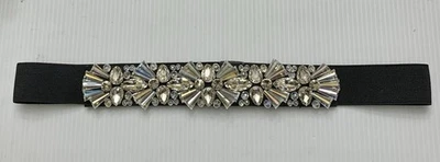 Torrid 女式黑色弹力腰带 0 32 英寸水钻 Galore 大量闪亮派对 — 第 1/4 张图片