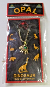 Dinosaur Opal Chip Jewellery - Made in Australia, Gold Metal 44cm Chain - NEW - Picture 1 of 9