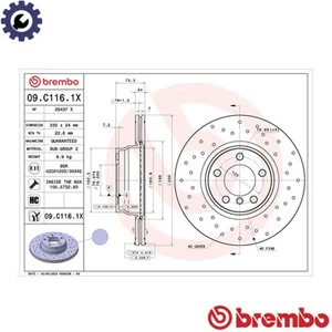 2x BRAKE DISC 09.C116.1X FOR BMW 3/F0/F80/4/F2/F82/F1/Convertible/Gran/Turismo - Picture 1 of 7