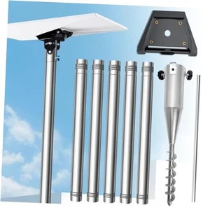 Starlink Gen 3 Pole Mount Kit, 9ft Starlink Ground 5-Section with Ground Anchor - Picture 1 of 8