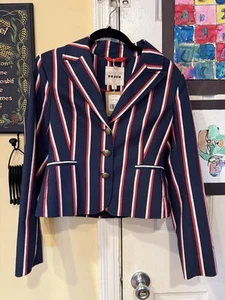 Boden Canonbury Stripe Navy Red Blazer 2p - Picture 1 of 3