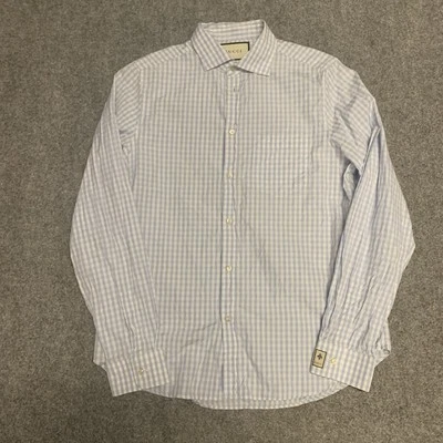 Gucci Shirt Mens 39/15.5 Button Up Long Sleeve Designer Cotton Adult - Image 1 of 4