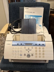 Used Canon FaxPhone L80 All-In-One Laser Printer Tested works w/ manual + power - Photo 1/6