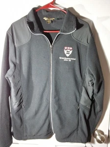 North End Eco Mens Black Fleece Jacket Sz M  Harvard Business School OPM42 - Picture 1 of 6