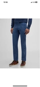 Peter Millar Corona Artigianale Wayfare Chino Pantaloni Riviera Blu $200 Taglia 42x32 Nuovo - Foto 1 di 19