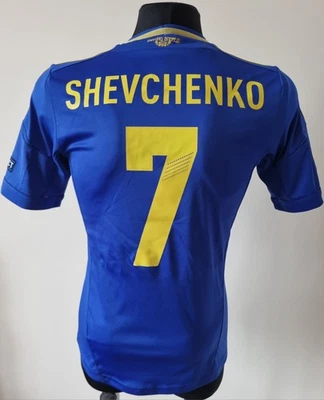 Ucrania 2011 - 2014 Visitante Fútbol Adidas Camiseta #7 Shevchenko Talla Pequeña (S) Foto 1 de 4