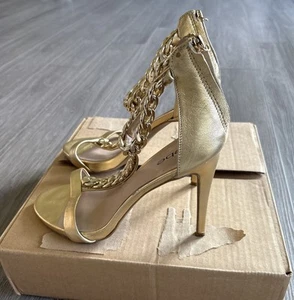 Bebe Chain Gold Heels - Picture 1 of 8