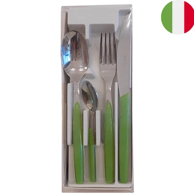 EME Dream,Set  posate acciaio inox 24 pezzi manico acrilico disponibili 2 colori - Immagine 1 di 4