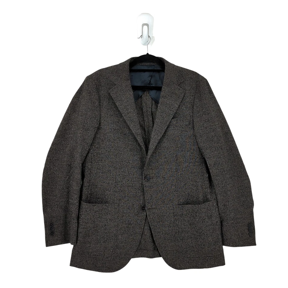 Spier MacKay Hombres 42 Zignone Abrigo Deportivo Ajustado Blazer Chaqueta Marrón Tweed Lana Seda Foto 1 de 4