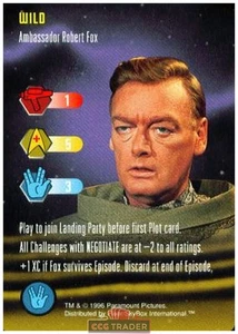 Star Trek The Card Game Ambassador Robert Fox Near-Mint/NM Very Rare - Picture 1 of 2