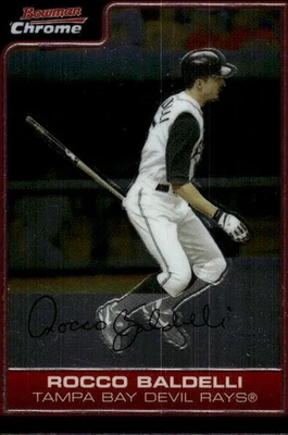 2006 Bowman Chrome Rocco Baldelli #180 Tampa Bay Devil Rays 21D - Image 1 of 2