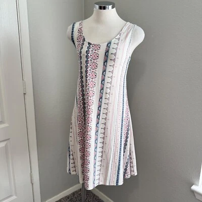 Vestido Mudd Y2K Sin Mangas Informal Mini Solero Rayas Recorte Espalda Talla L Foto 1 de 4