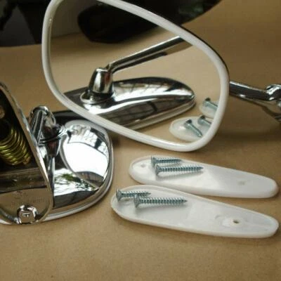 For Fiat 131 132 1300 1500  1961-82 Chrome Fender/Door Mirror Pair Edge Curve x2 Foto 1 de 4