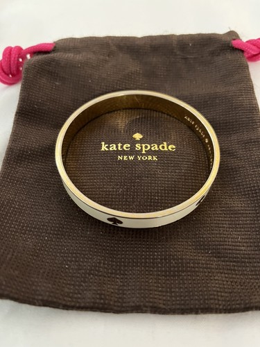 Bracciale Kate Spade New York tono oro e crema smalto vanga logo