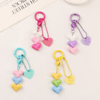 Colorful Heart Key Chain Handbag Pendant Bag Accessories Keyring Girl Gift Charm