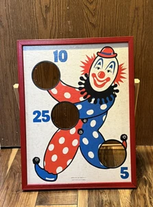 Vintage 1950’s Carnival Circus Clown Bean Bag Toss Game - Picture 1 of 9