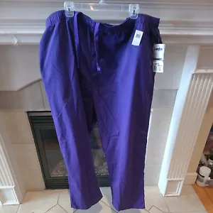 Landau for men nurse Purple draw string Waist Cargo Scrub Pants - 3XL - Picture 1 of 4