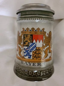 Vintage West Germany GerZ Bayern Wappen Deckel Bierstein 0,5L - Bild 1 von 9