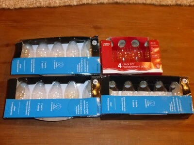 NEW GE Cool Bright Holiday Time 7 Watt C9 Replacement Bulbs Clear White - Image 1 of 3