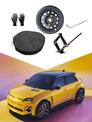 Roue de secours Galette 18'' pour RENAULT 5 E-TECH +Cric Clé Housse Gants 125/80 - Photo 1/4