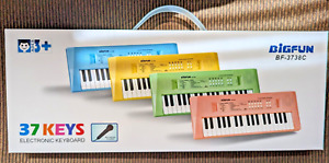 Bigfun BF-3738C dziecięca klawiatura elektroniczna 37 klawiszy różowy pianino z mikrofonem