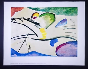 Offset Lithographie Poster von Wassily Kandinsky Der Blaue Reiter - Bild 1 von 2